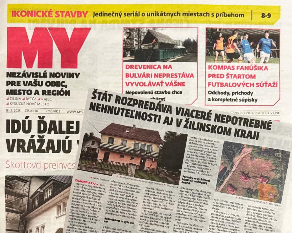 Štát rozpredáva viaceré nepotrebné nehnuteľnosti aj v Žilinskom kraji